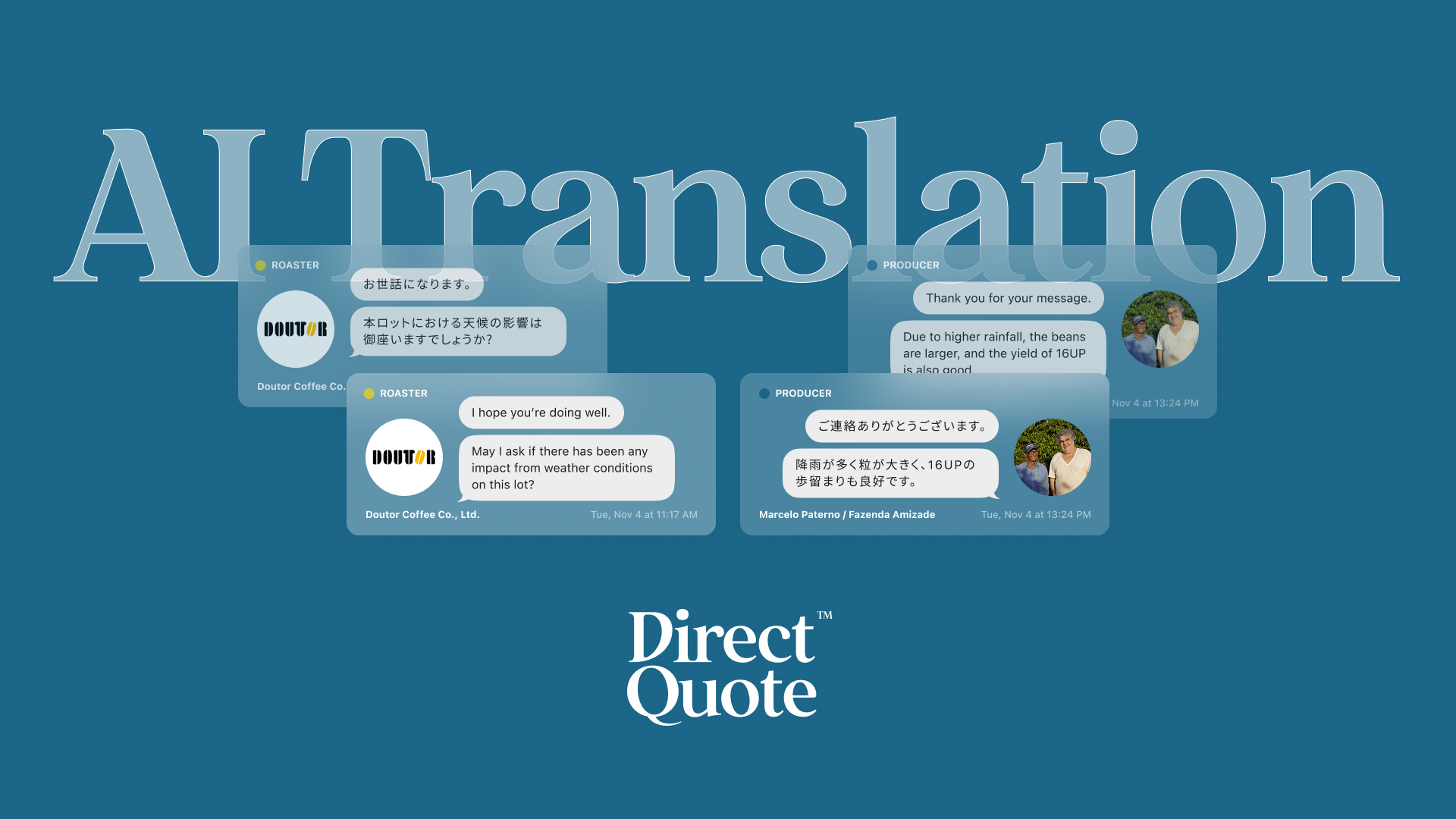 言葉の壁を超える。AI翻訳が、生産者との絆をダイレクトに繋ぐ | TYPICA Direct Quote™